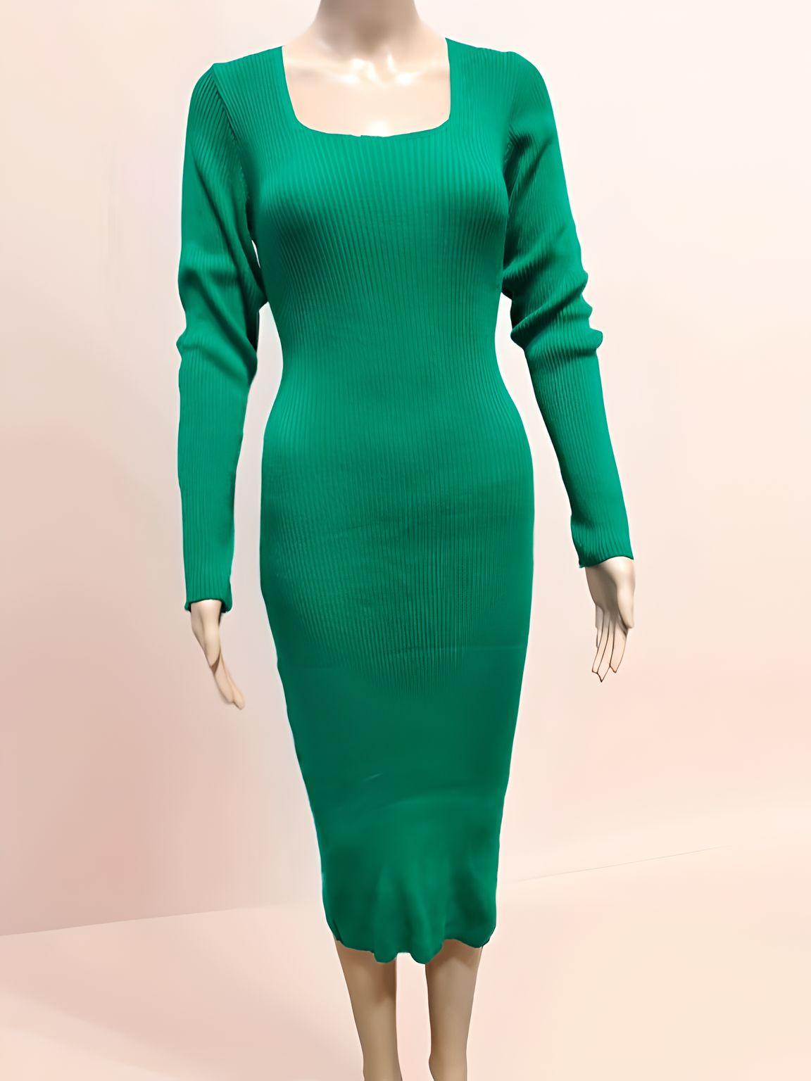 Long Sleeved Fitted Dress