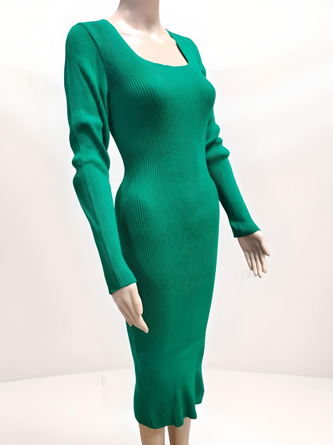 Long Sleeved Fitted Dress