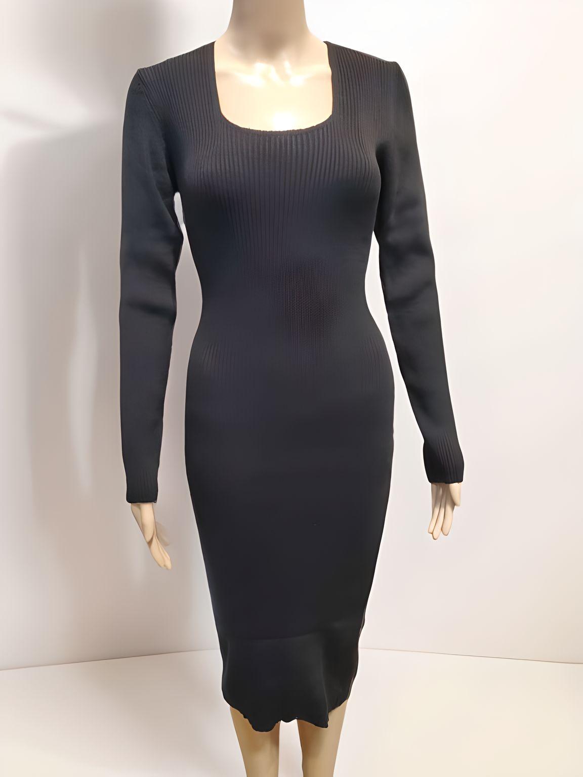 Long Sleeved Fitted Dress