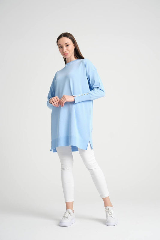 Long Tunic With Buttoned Sleeves